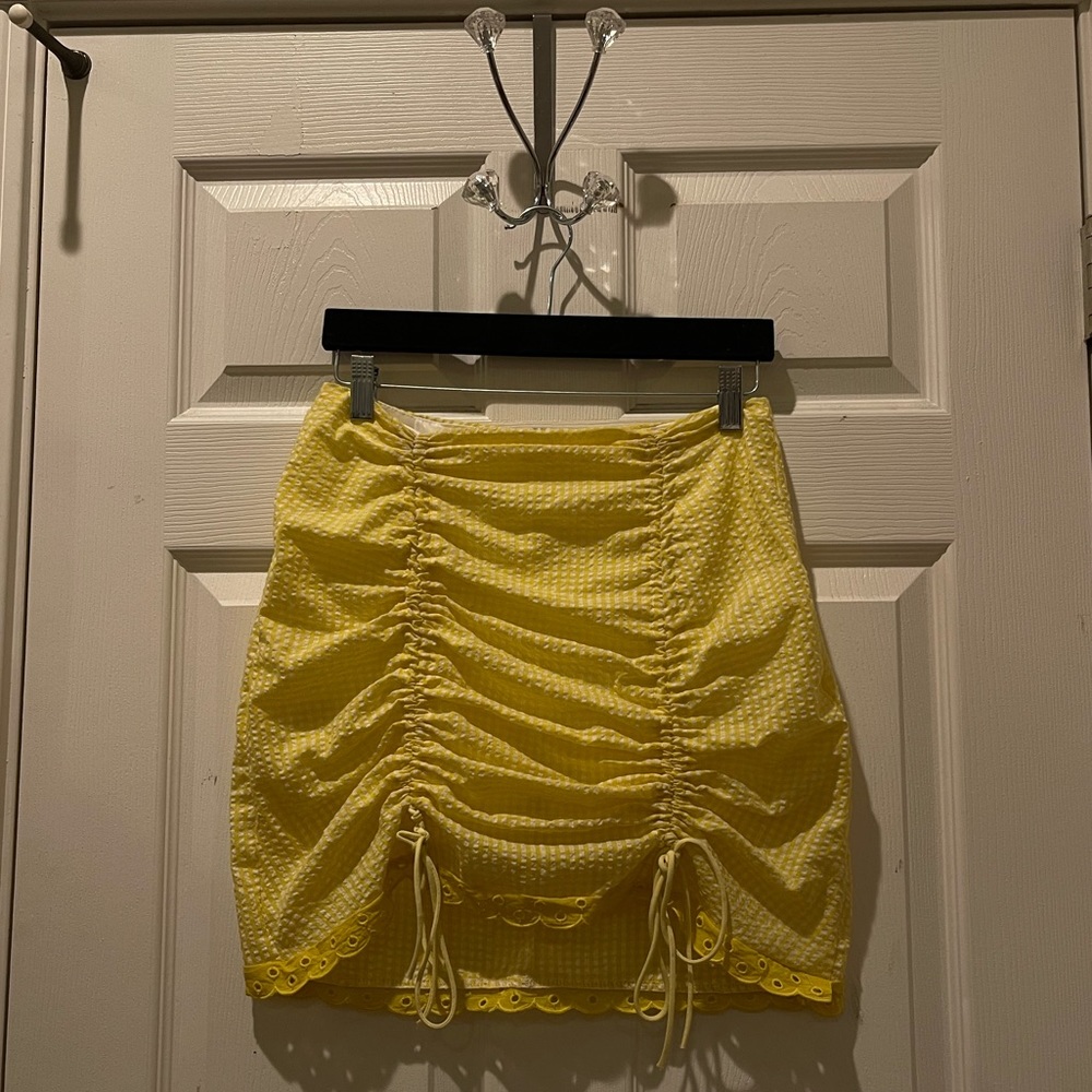 Love + Harmony Yellow Gingham Skirt
